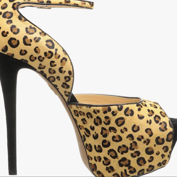 BETSEY JOHNSON Leanah Leopard Platform Pump heels size 6 - Picture 8 of 13